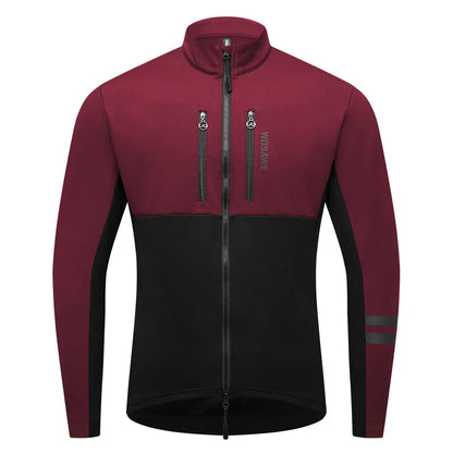 Luvik | Miesten pyöräilytakki - Tuulenpitävä thermokangastakki heijastavilla yksityiskohdilla ja useilla taskuilla