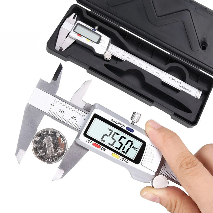 Luvikno | Precivio Digital Caliper laget av Rustfritt Stål | 15 cm Måleområde | Presisjonsmåleenhet med LCD-skjerm | ±0,03 mm Nøyaktighet
