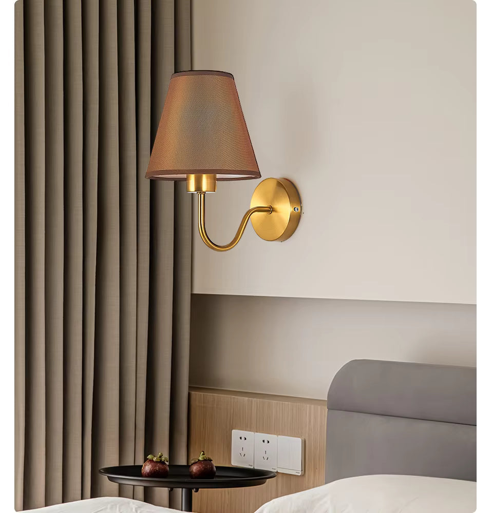 Luvikno | RusticGlow - Vegglampe av Stoff i Amerikansk Stil