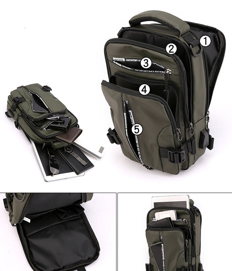 Elegant USB-lading Mini Crossbody Bag | Luvikno