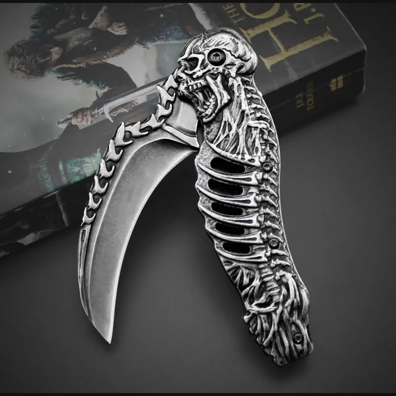 Taktisk Natt Skull Foldbar Lommekniv | Luvikno