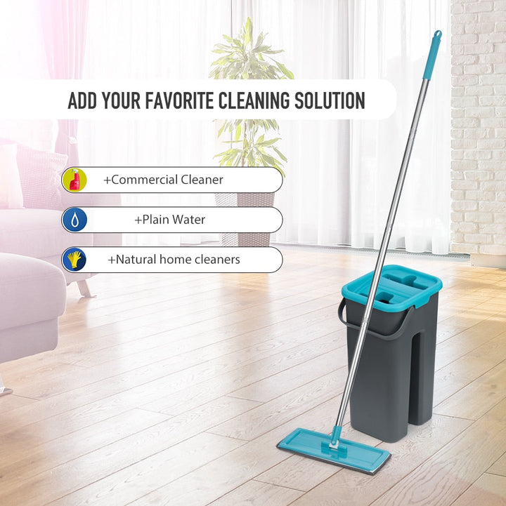 Luvikno | Magic Mop – Inkluderer 4 puter, 360° roterbar og vaskbar