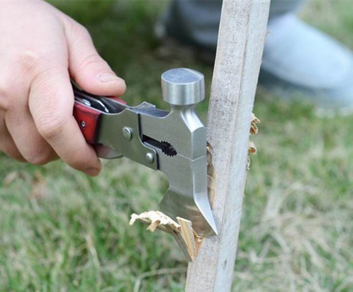 Multifunksjonelt rustfritt stål hammer camping verktøy | Luvikno