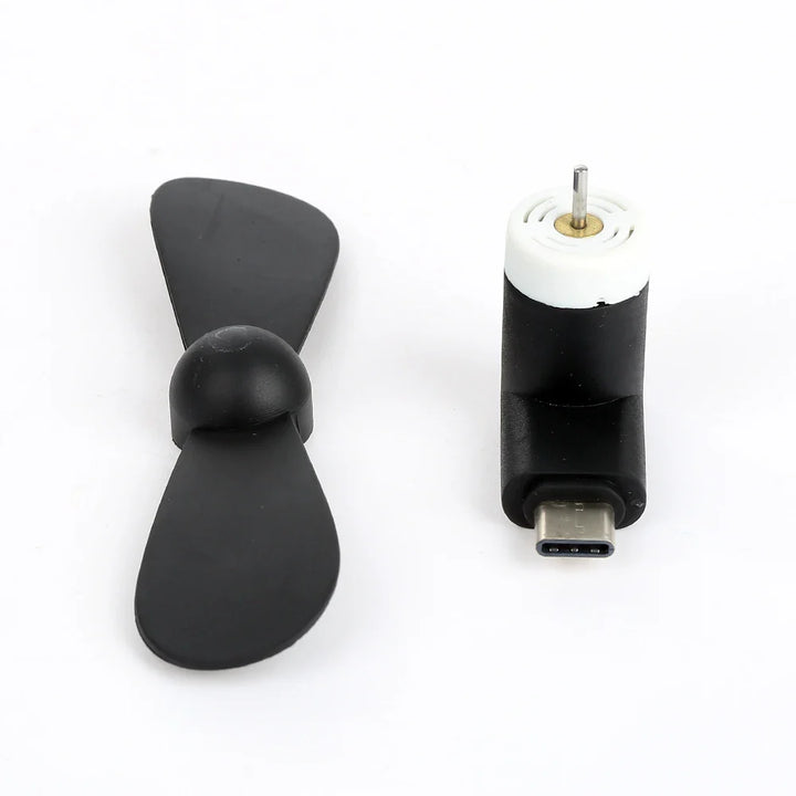 Kreativ Mini Bærbar Mikro USB Vifte - 5V 1W Mobiltelefon USB Gadget Vifter Tester for Type-C USB-C Kjølevifte | Luvikno