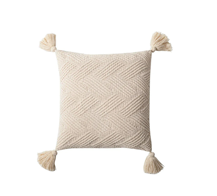 Luvikno | Chic Chenille Putetrekk med Nordiske Pom Poms - Luksus Komfort