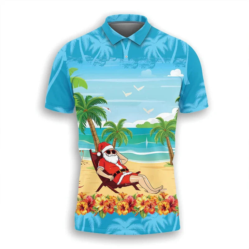 Luvik | Joulupukki Paita - Tyylikäs miesten polo-paita juhlallisella designilla ja mukavalla leikkauksella