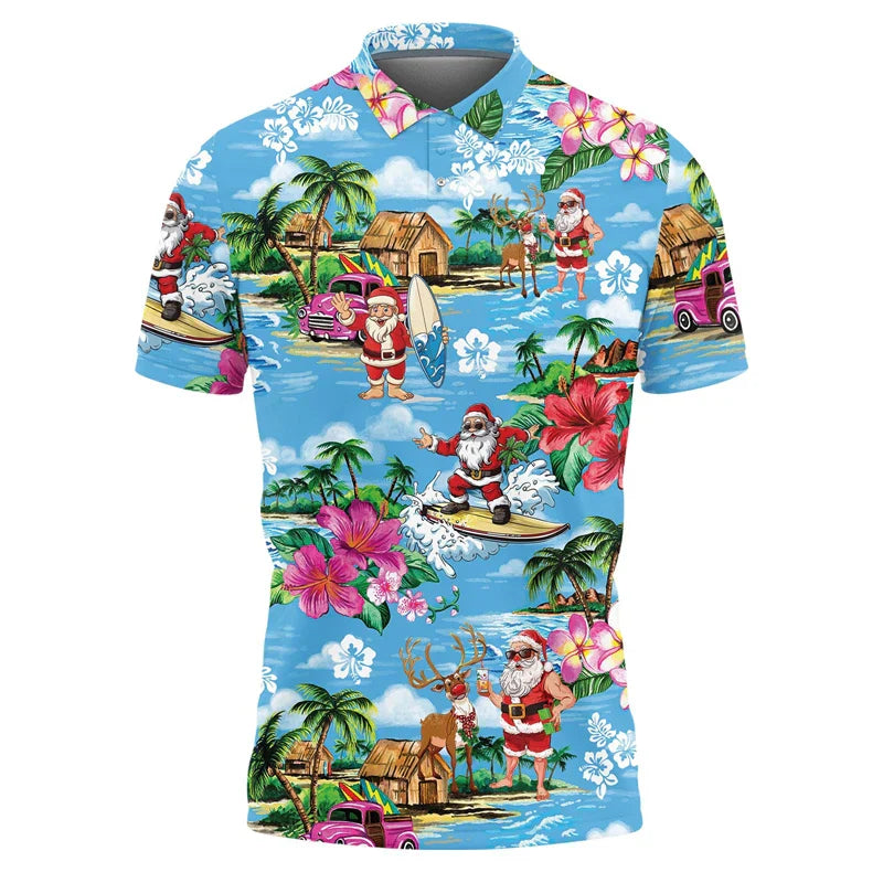 Luvik | Joulupukki Paita - Tyylikäs miesten polo-paita juhlallisella designilla ja mukavalla leikkauksella