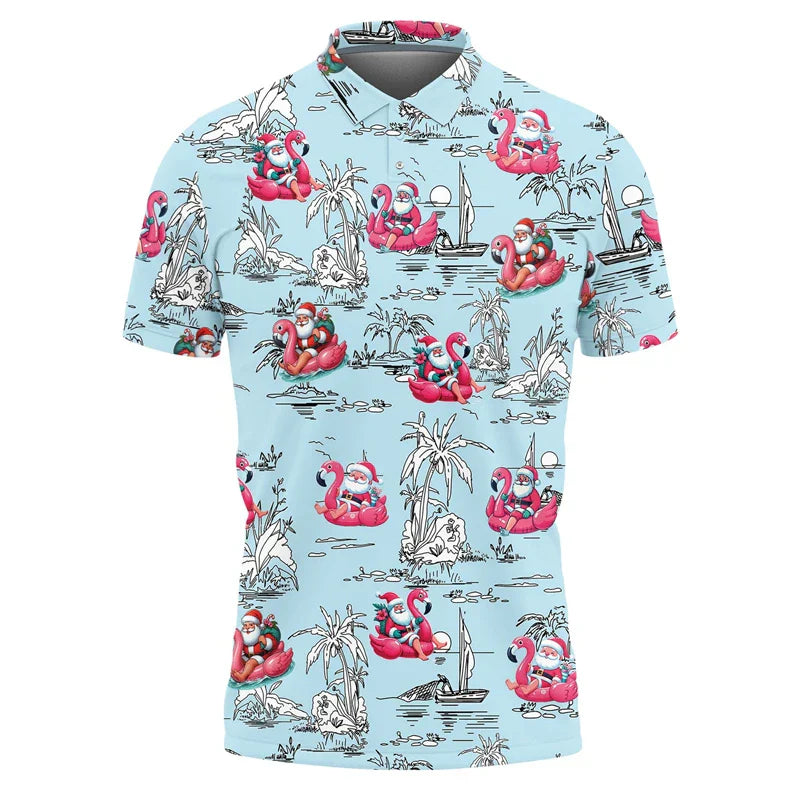 Luvik | Joulupukki Paita - Tyylikäs miesten polo-paita juhlallisella designilla ja mukavalla leikkauksella