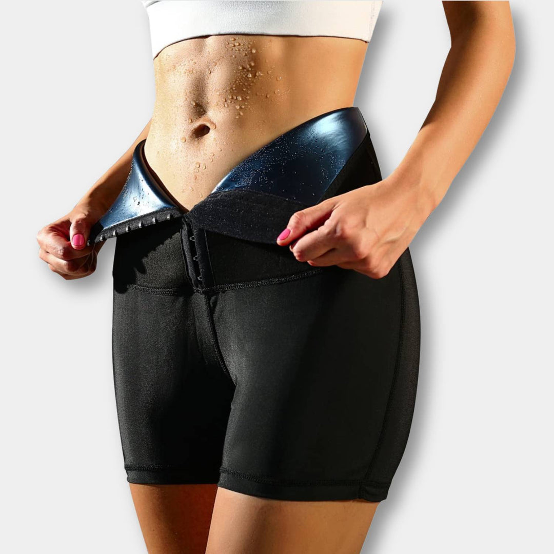 SweatFit Midje Trener – Høyt Liv Sauna Leggings med Midje Trener for Kvinner | Luvikno