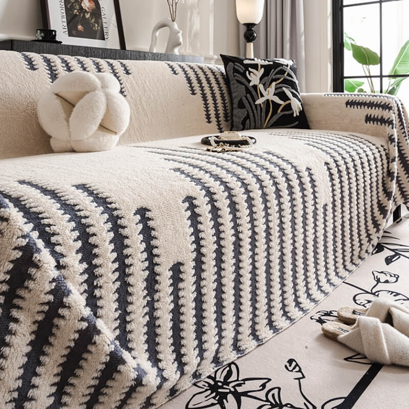 Hjemmekoselig Plush Sofa Cozy Anti-riper Full Dekning Sofa Trekk | Luvikno