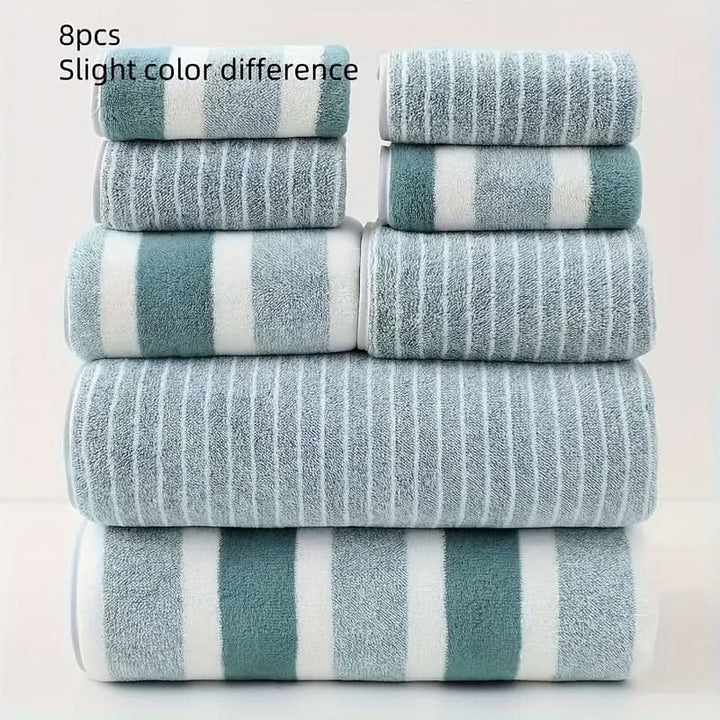 Luvikno | LUXORA – 8-delt håndkle sett laget av microfiber, myk, svært absorberende & hurtig-tørkende