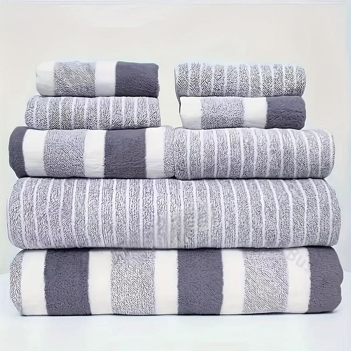 Luvikno | LUXORA – 8-delt håndkle sett laget av microfiber, myk, svært absorberende & hurtig-tørkende