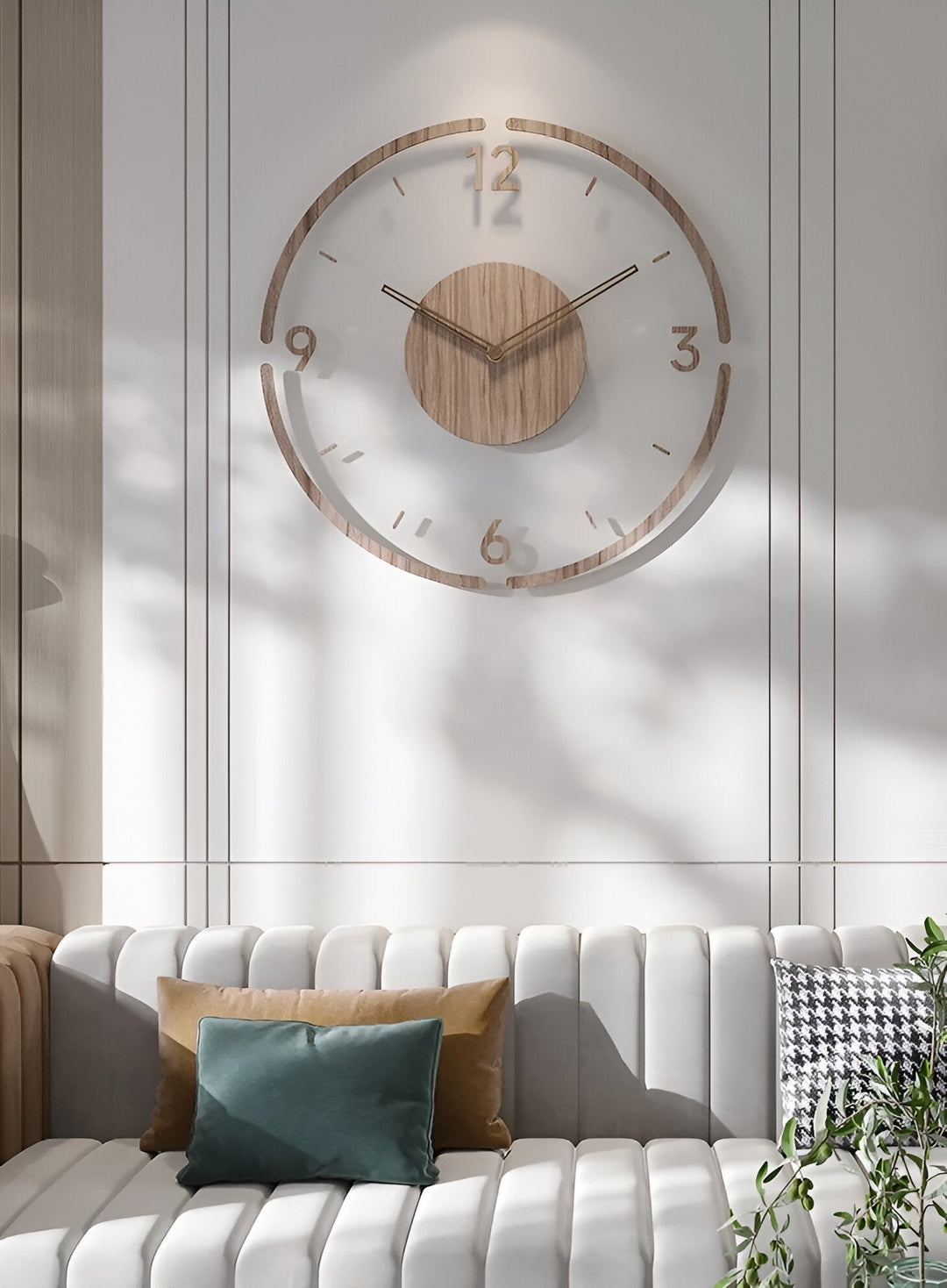 ClearWood Transparent Vægrelogg – Stille Kvarts med Tre detaljer | Luvikno