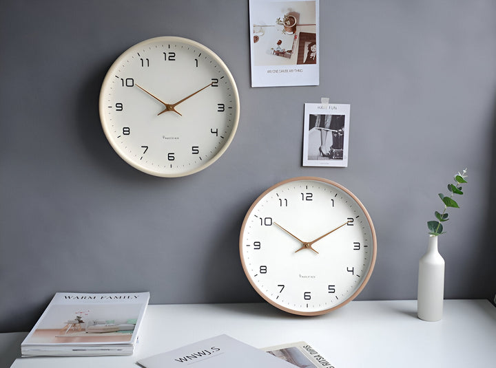 Luvikno | Skandinavisk Treveggklokke Minimalistisk Design for Stue, Kontor og Kjøkken