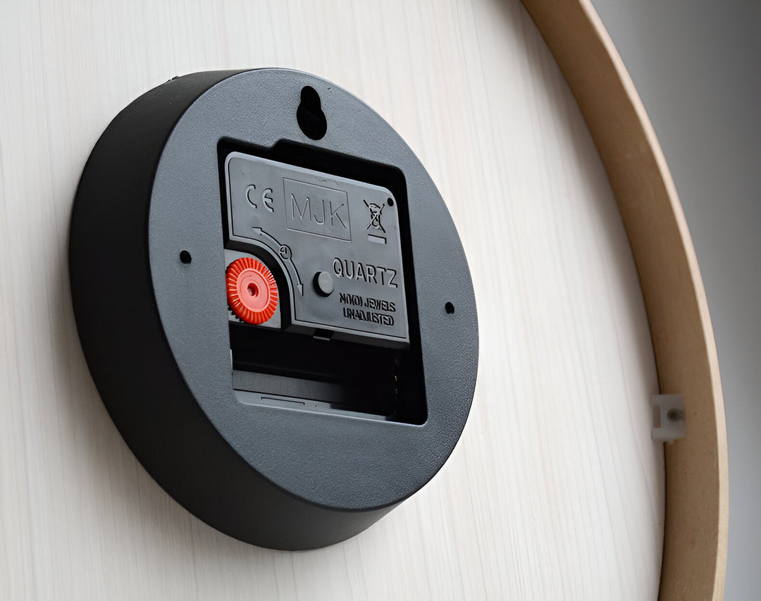 Luvikno | Skandinavisk Treveggklokke Minimalistisk Design for Stue, Kontor og Kjøkken