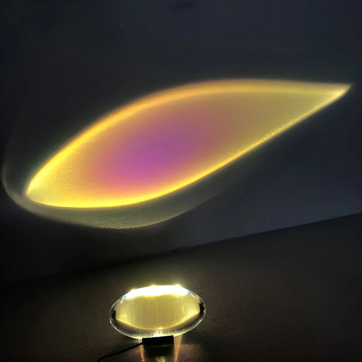 Luvikno | Luminora Prisma Prosjektorlampe | Magiske Lyseffekter | 360° Rotasjonsbar | USB Drevet & Energisparende