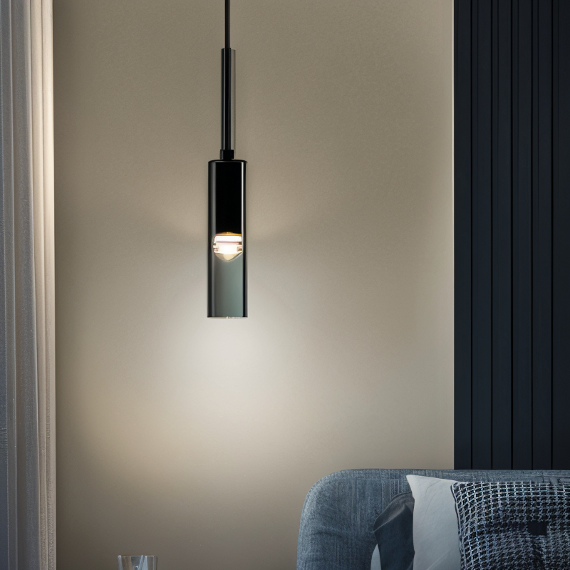 Minimalist vegglampe med røykglass – Orvane | Luvikno