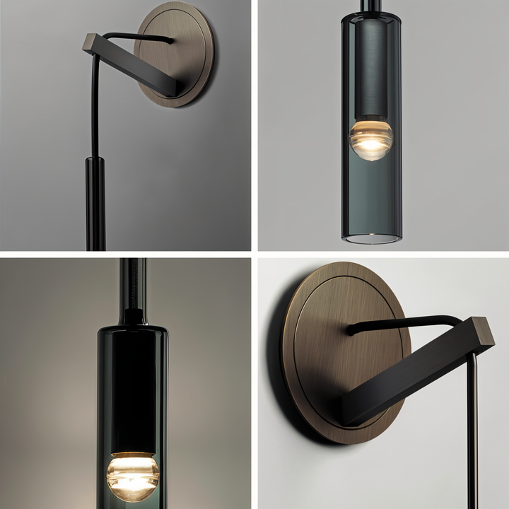 Minimalist vegglampe med røykglass – Orvane | Luvikno