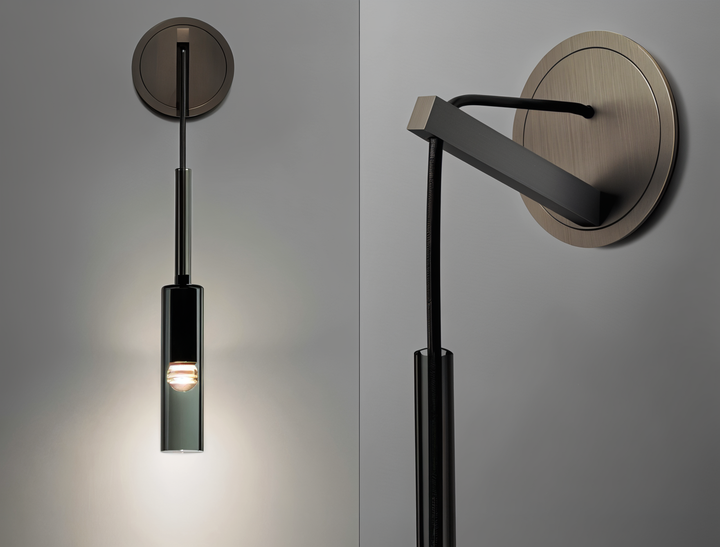 Minimalist vegglampe med røykglass – Orvane | Luvikno