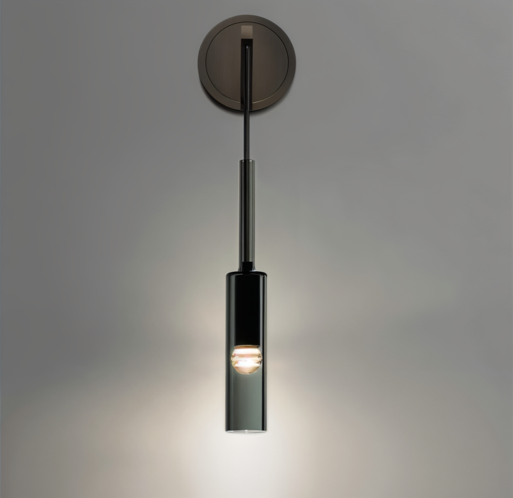 Minimalist vegglampe med røykglass – Orvane | Luvikno