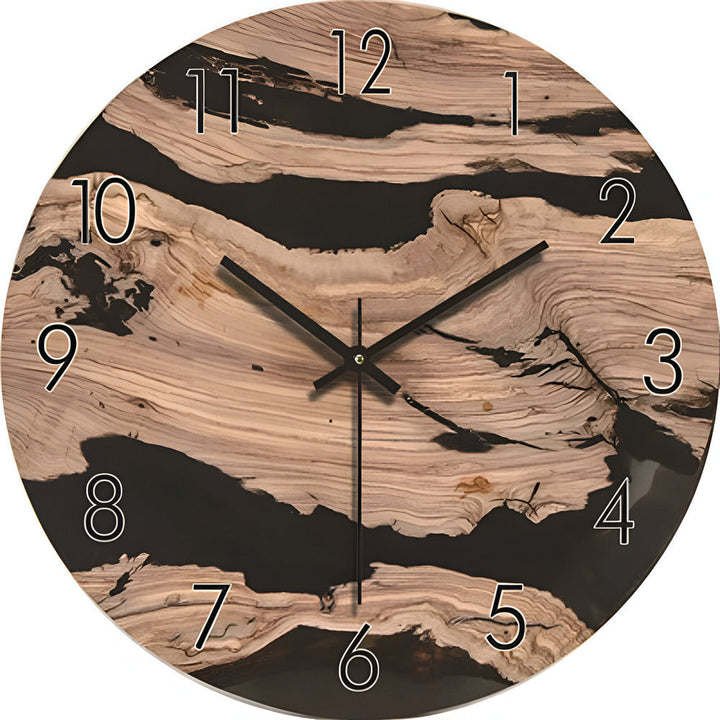 Luvikno | Woodline Moderne Stil Veggklokke – Minimalistisk Design av Massivt Tre