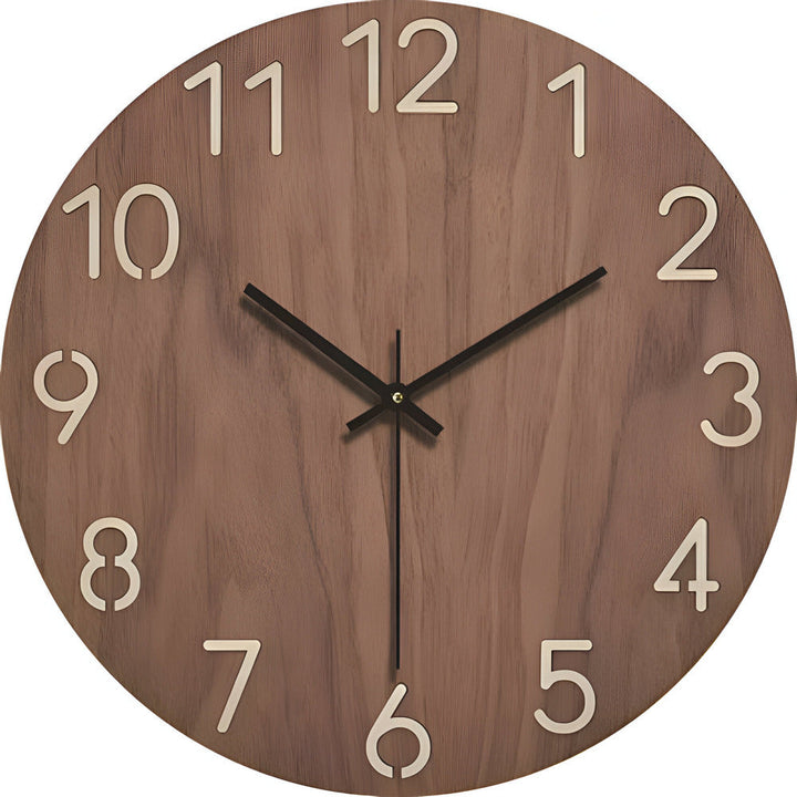 Luvikno | Woodline Moderne Stil Veggklokke – Minimalistisk Design av Massivt Tre