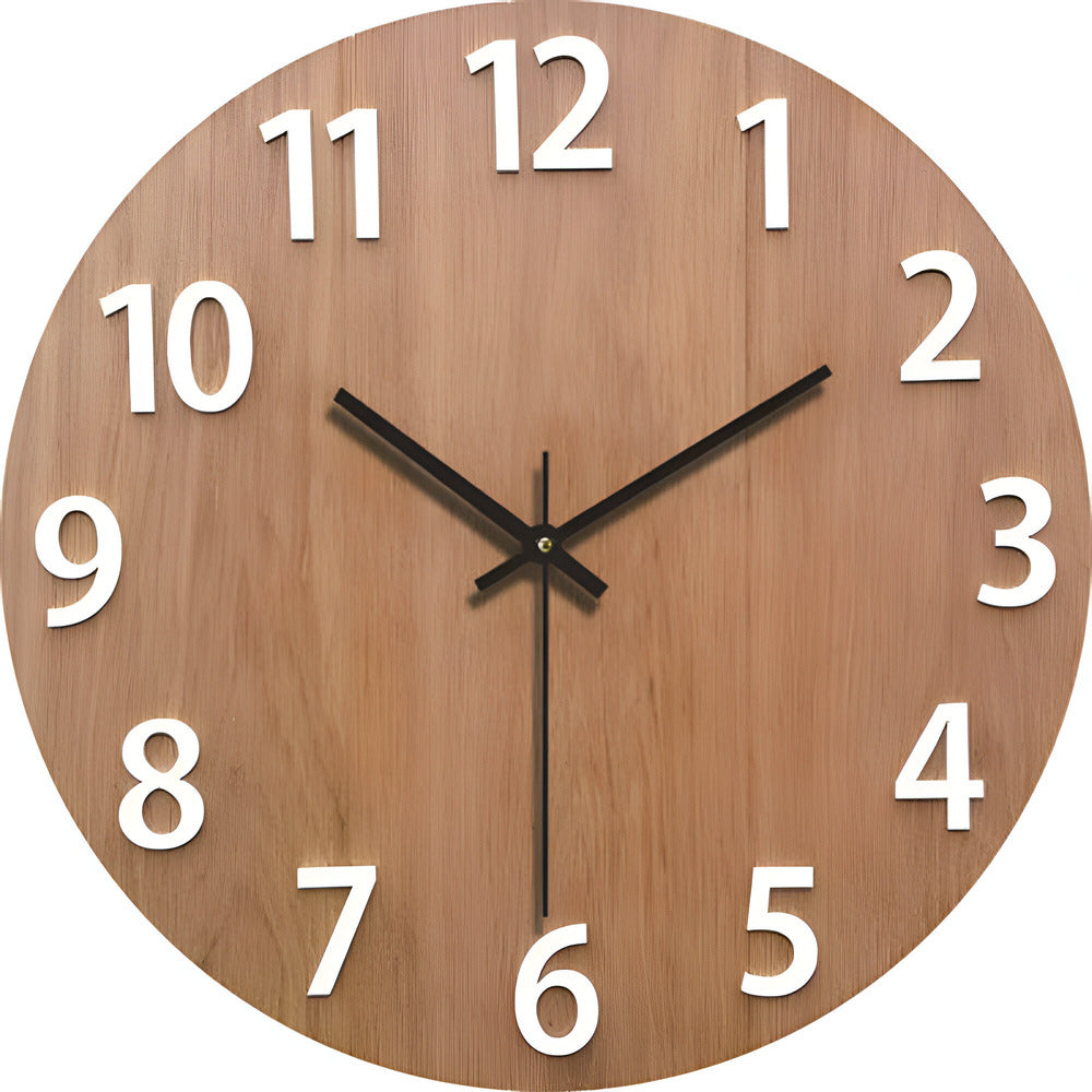 Luvikno | Woodline Moderne Stil Veggklokke – Minimalistisk Design av Massivt Tre