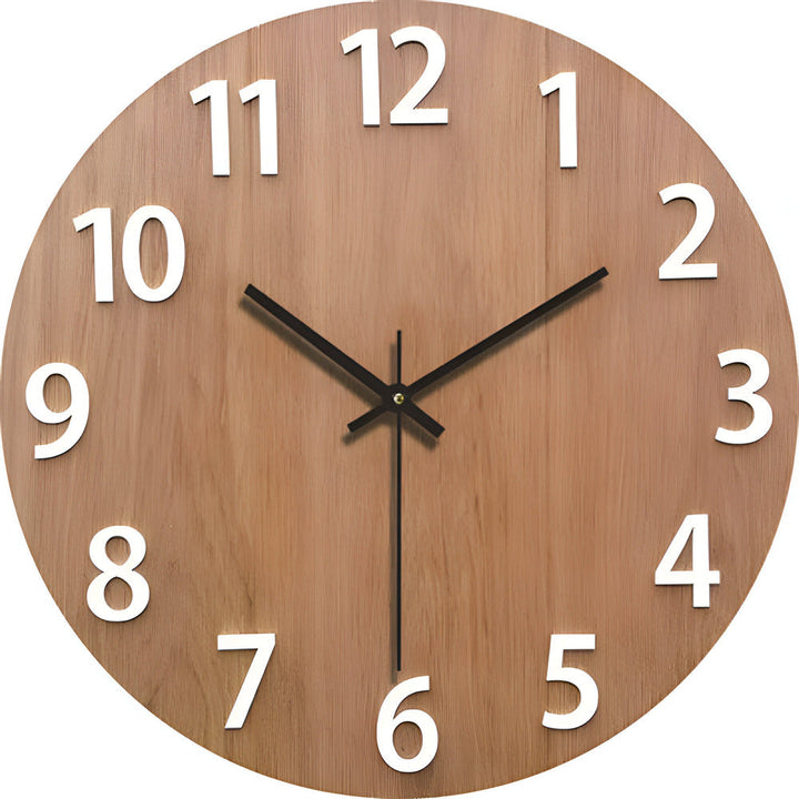 Luvikno | Woodline Moderne Stil Veggklokke – Minimalistisk Design av Massivt Tre