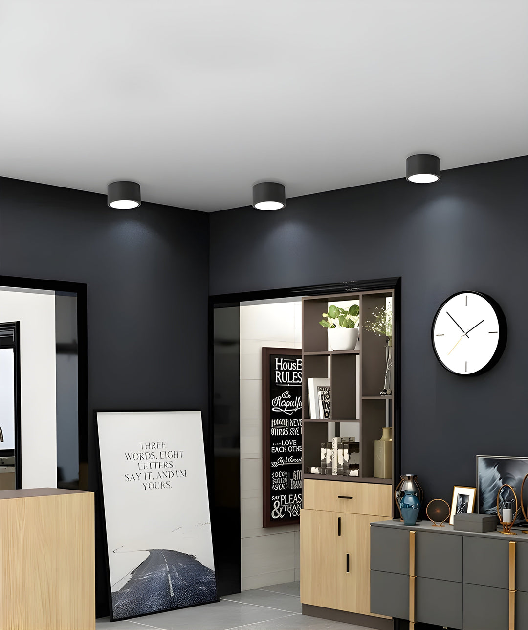 LED Taklampe i Sylinder Form – Varmt Lys i Vintage Industrielt Design | Med Dekorativt Tre Detalj | Luvikno