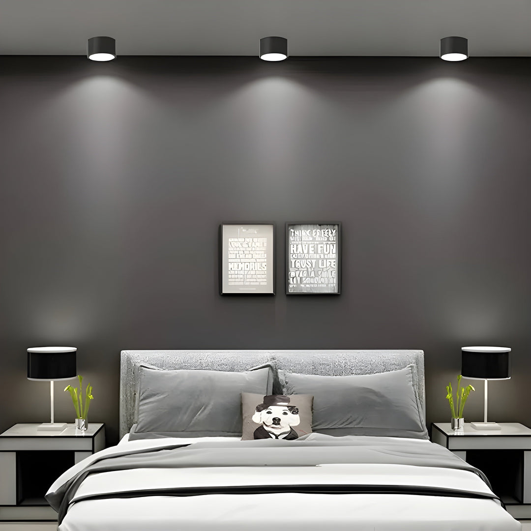 LED Taklampe i Sylinder Form – Varmt Lys i Vintage Industrielt Design | Med Dekorativt Tre Detalj | Luvikno