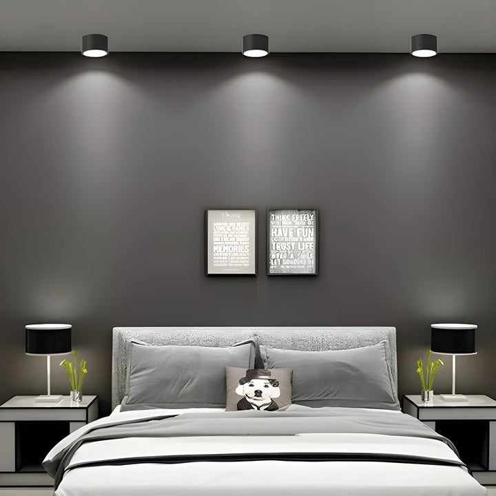 LED Taklampe i Sylinder Form – Varmt Lys i Vintage Industrielt Design | Med Dekorativt Tre Detalj | Luvikno