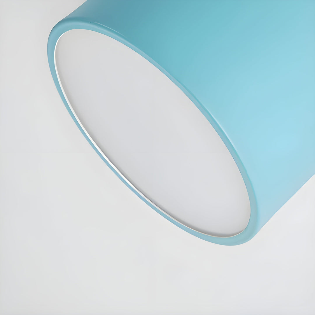 LED Taklampe i Sylinder Form – Varmt Lys i Vintage Industrielt Design | Med Dekorativt Tre Detalj | Luvikno