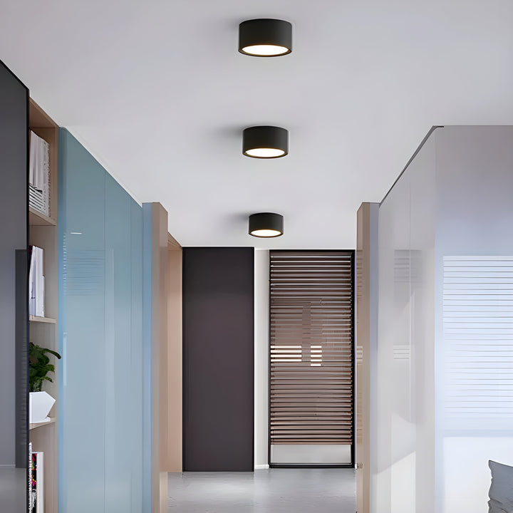LED Taklampe i Sylinder Form – Varmt Lys i Vintage Industrielt Design | Med Dekorativt Tre Detalj | Luvikno