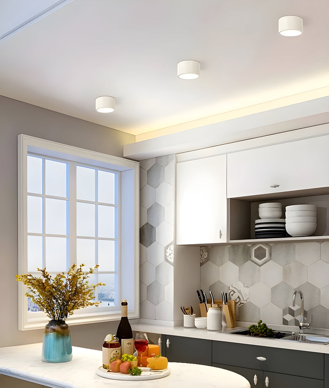 LED Taklampe i Sylinder Form – Varmt Lys i Vintage Industrielt Design | Med Dekorativt Tre Detalj | Luvikno