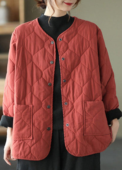 Luvik | Khaki O-Kaula pyöreä-taskuja nappi talvitakit parkat