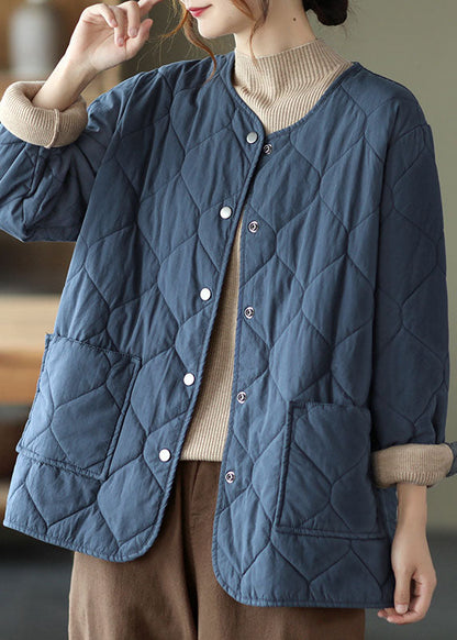 Luvik | Khaki O-Kaula pyöreä-taskuja nappi talvitakit parkat