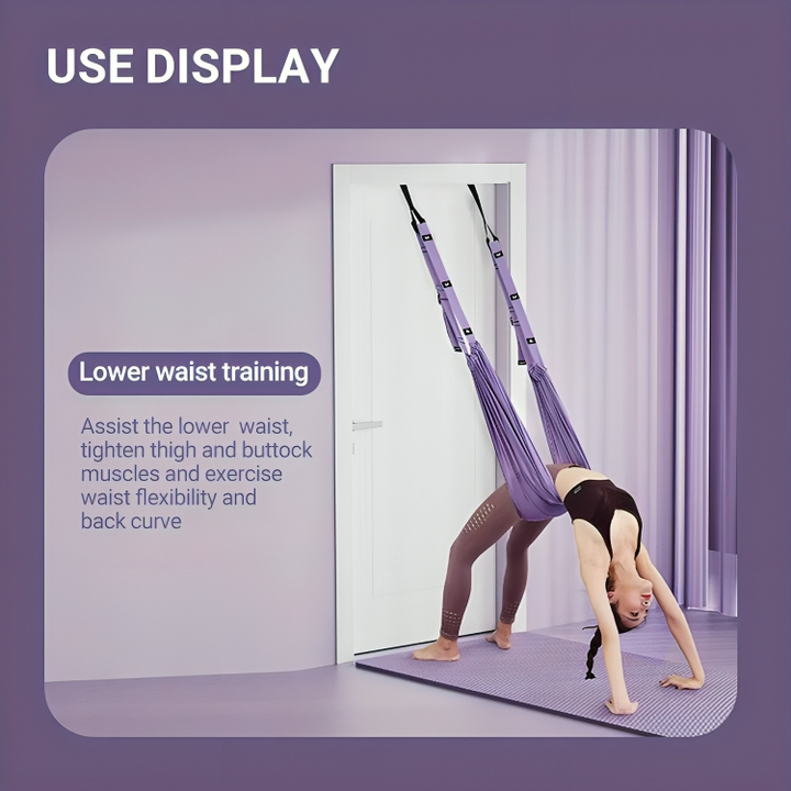 Luvikno | LuxAura AeroStretch Aerial Yoga Rope | Høy-kvalitets, fleksibel tau for opphengt yoga med optimal støtte og komfort