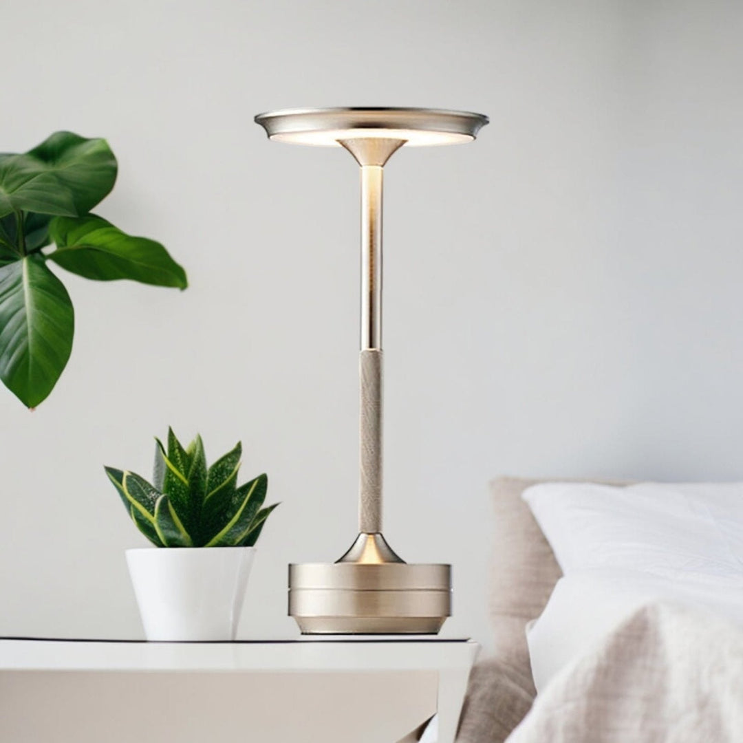 Luvikno | Trådløs oppladbar moderne aura bordlampe med berøringskontroller | Trådløs LED-lampe for moderne sidebord og kontorpulter | Minimalistisk bordlampe