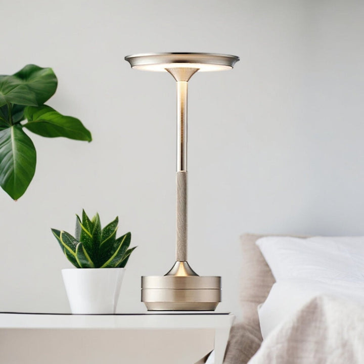 Luvikno | Trådløs oppladbar moderne aura bordlampe med berøringskontroller | Trådløs LED-lampe for moderne sidebord og kontorpulter | Minimalistisk bordlampe