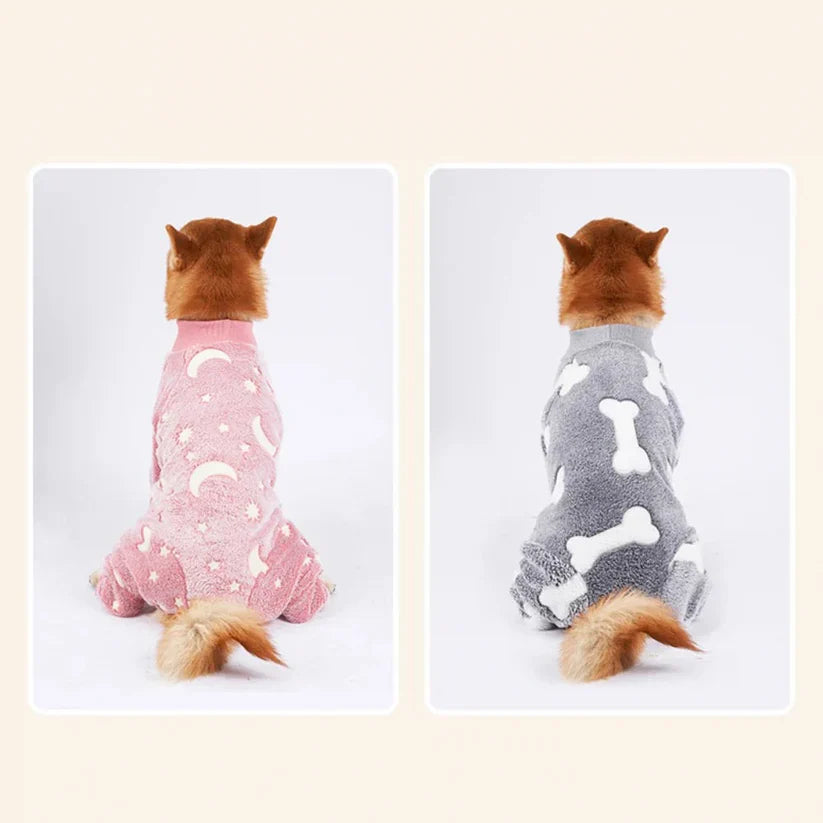 Varmere Hundepysjamas for vinteren fluffy og stretchable Luvikno