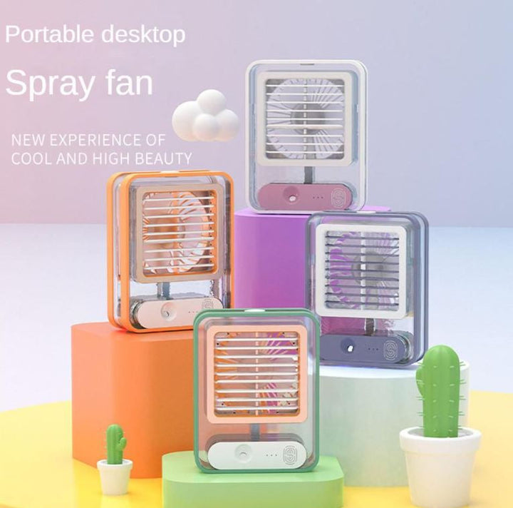Vannkjølt skrivebordsvifte, med humidifier spray - Ulike farger | Luvikno