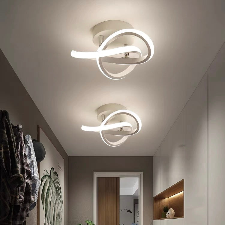 Taklampe med LED svart metallramme Luvikno