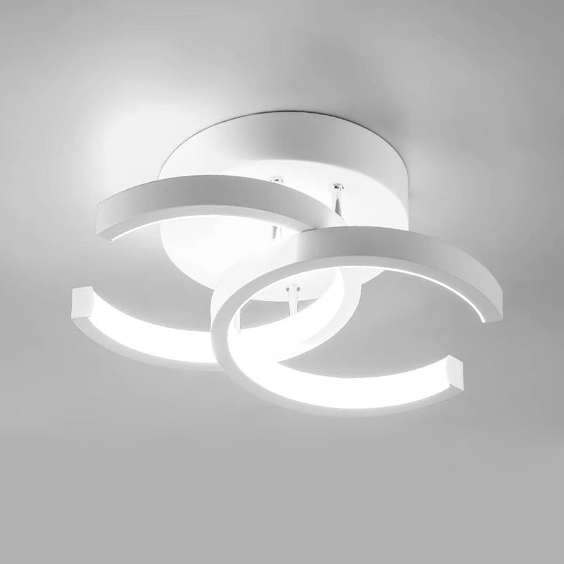 Taklampe med LED svart metallramme Luvikno