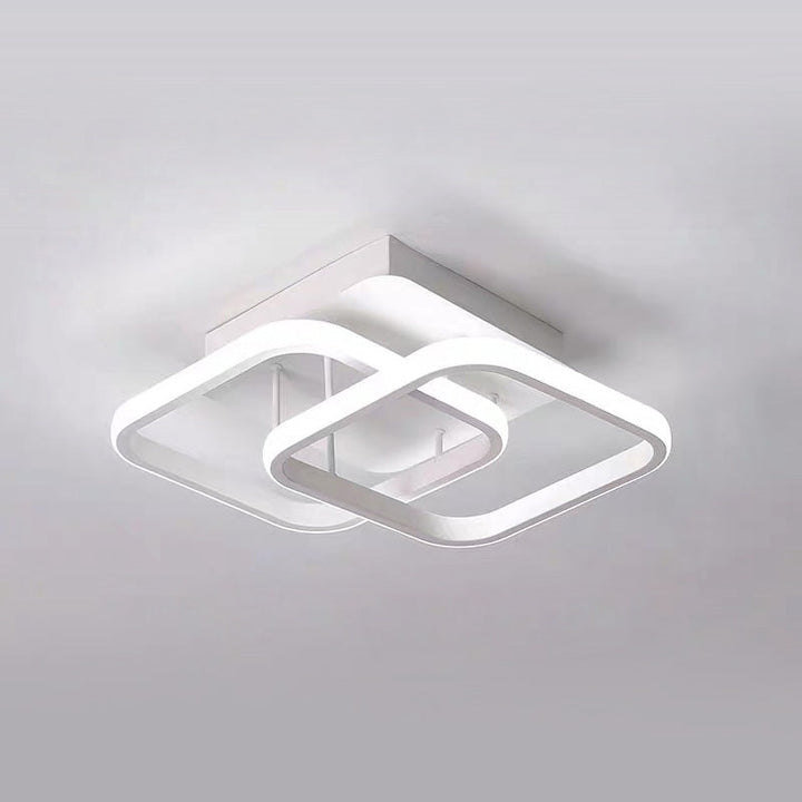 Taklampe med LED svart metallramme Luvikno