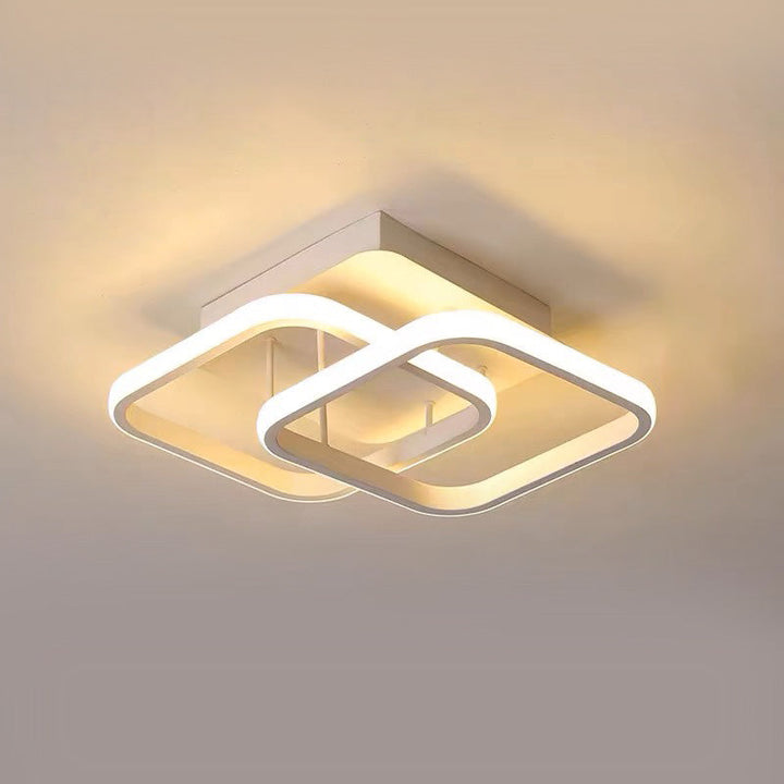 Taklampe med LED svart metallramme Luvikno