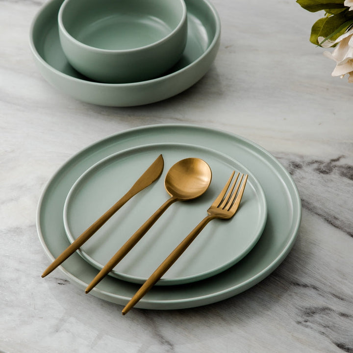 Luvikno | Minimalistisk Rustfritt Stål Bestikk Elegant Enkelhet