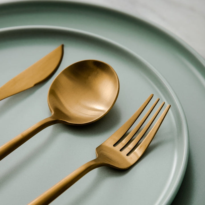 Luvikno | Minimalistisk Rustfritt Stål Bestikk Elegant Enkelhet