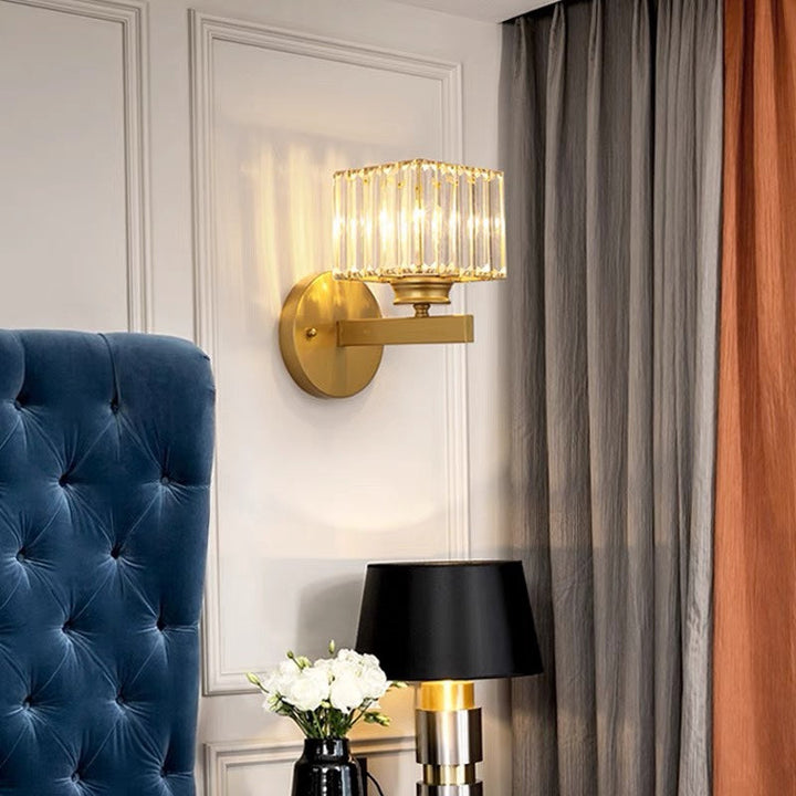 Krystallglass Vegglampe med Moderne Arm Design Luvikno