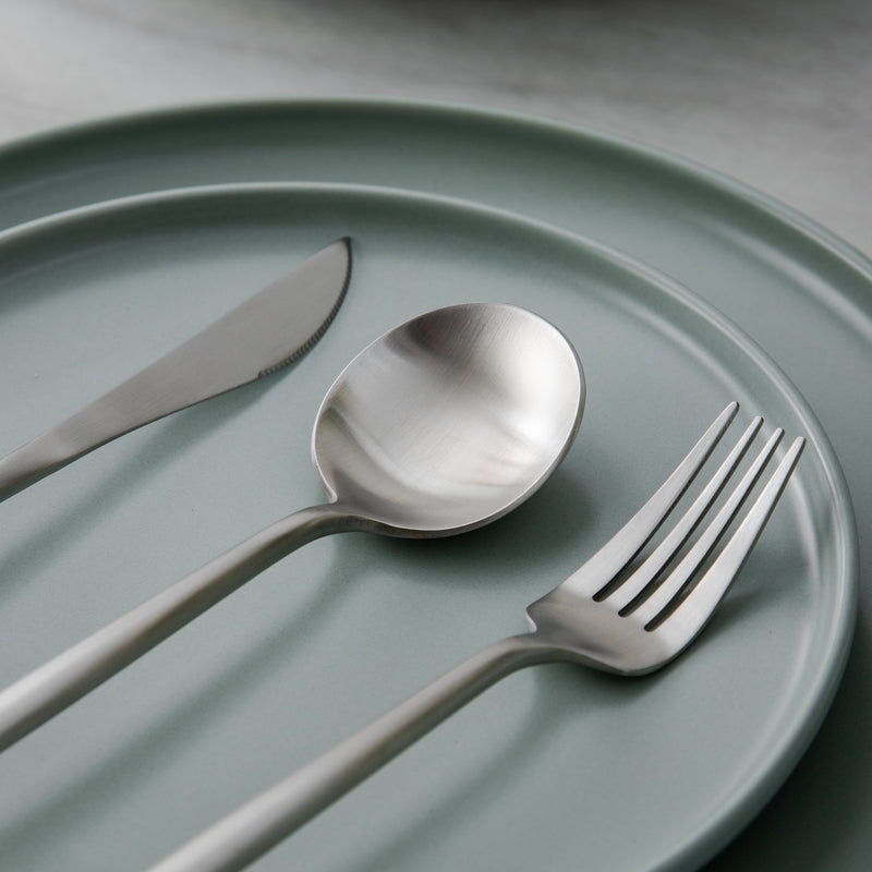 Luvikno | Minimalistisk Rustfritt Stål Bestikk Elegant Enkelhet