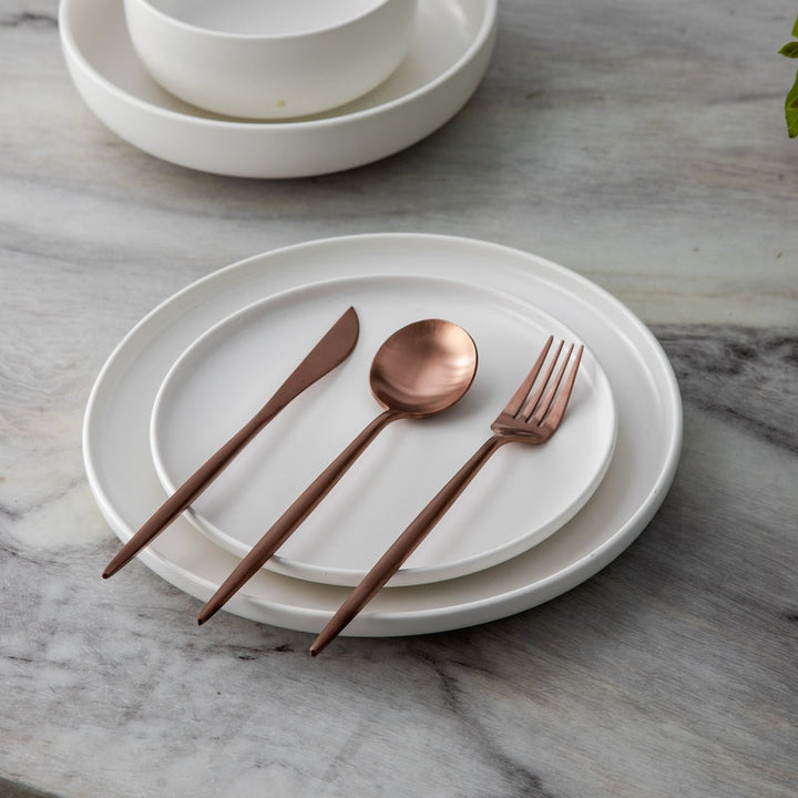 Luvikno | Minimalistisk luksus bestikksett – 20 deler, Titan & rustfritt stål